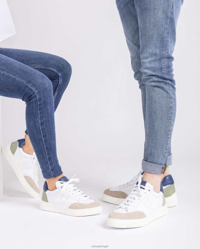 Unisa sapato esportivo contrastante unissex 6V2Z6668 branco