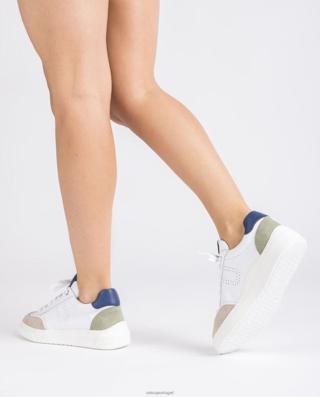 Unisa sapato esportivo contrastante unissex 6V2Z6668 branco