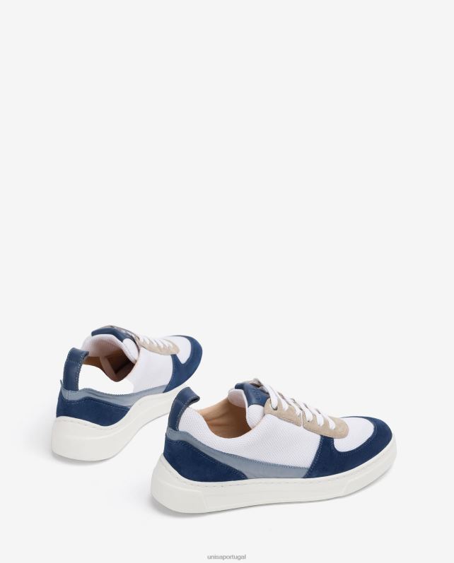 Unisa sapato esportivo de tecido e camurça unissex 6V2Z6659 moda