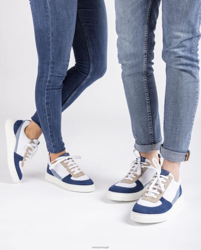 Unisa sapato esportivo de tecido e camurça unissex 6V2Z6659 moda