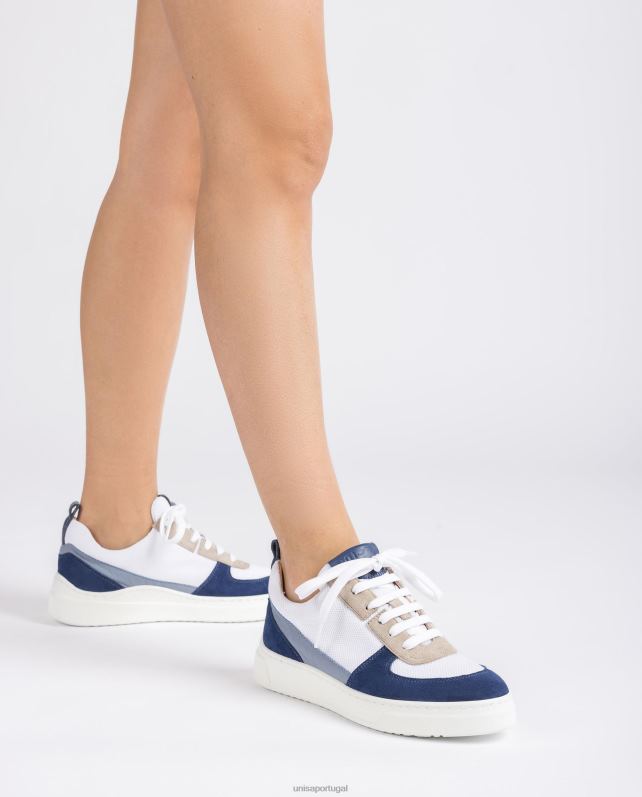 Unisa sapato esportivo de tecido e camurça unissex 6V2Z6659 moda