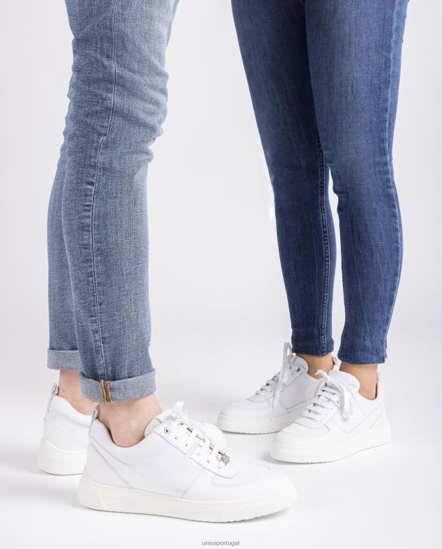 Unisa sapato esportivo em tecido e couro unissex 6V2Z6660 moda