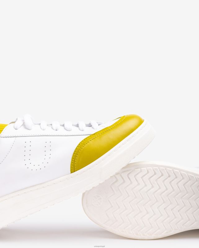 Unisa tênis com bico e salto contrastantes mulheres 6V2Z6652 branco