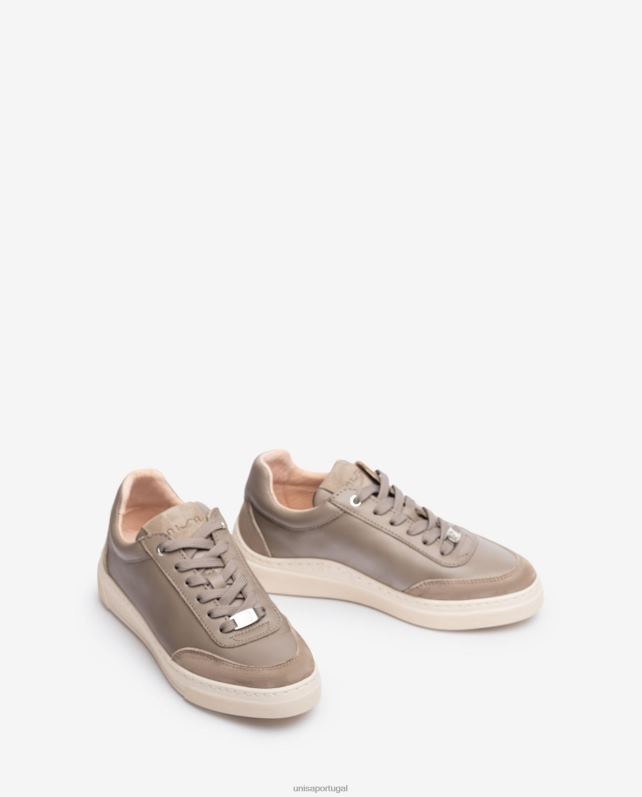 Unisa tênis com biqueira e calcanhar contrastantes mulheres 6V2Z61240 marrom