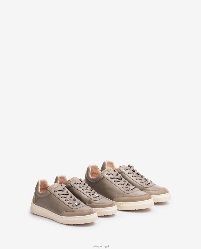 Unisa tênis com biqueira e calcanhar contrastantes mulheres 6V2Z61240 marrom