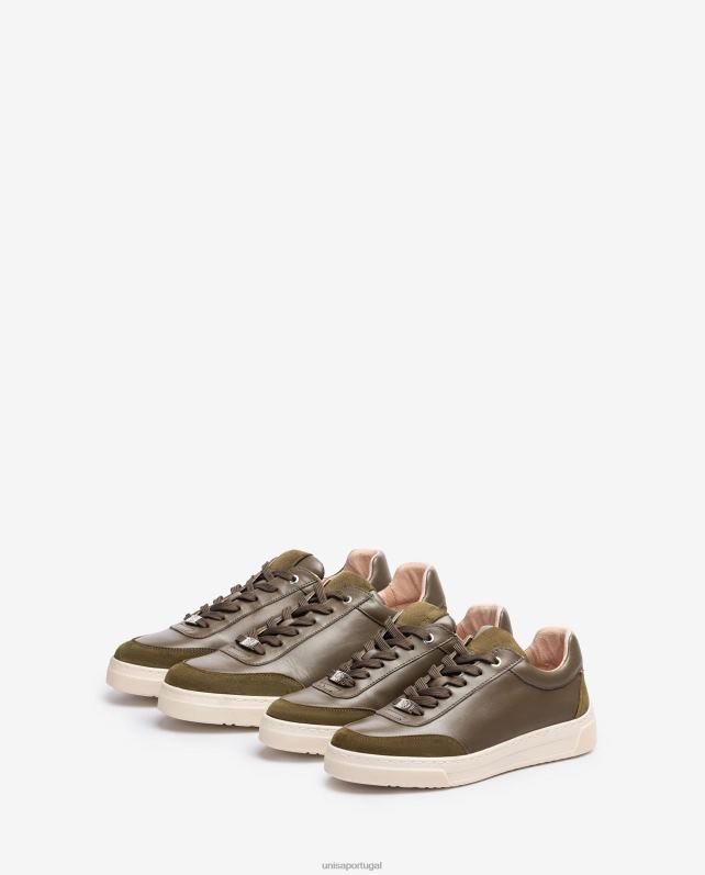 Unisa tênis com biqueira e calcanhar contrastantes mulheres 6V2Z61244 verde