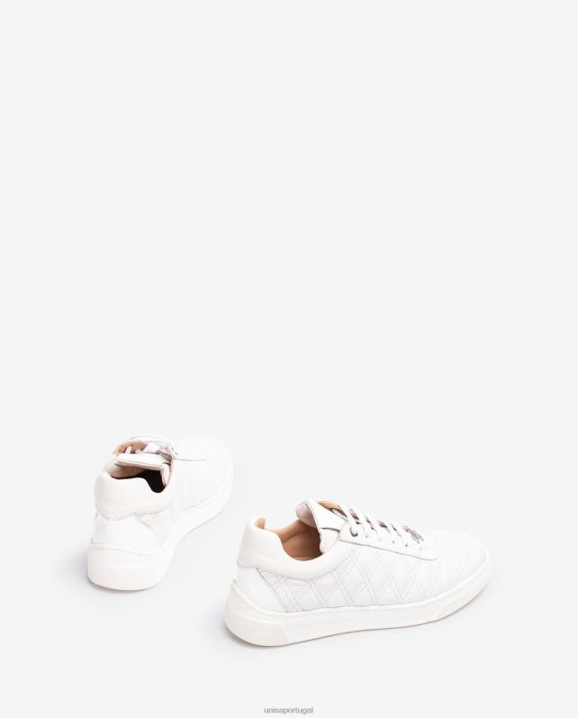 Unisa tênis com quilting geométrico mulheres 6V2Z6648 branco