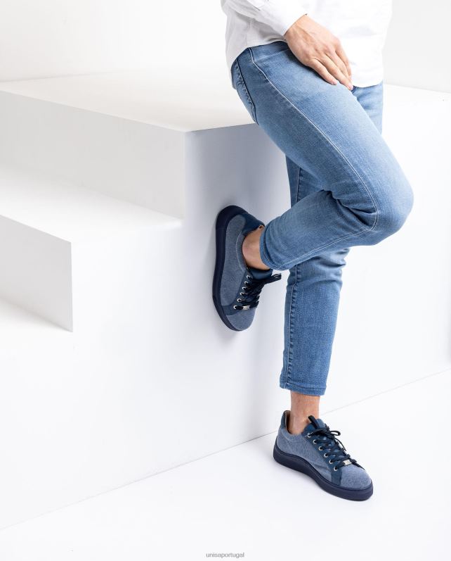 Unisa tênis feito em tecido reciclado mulheres 6V2Z6681 azul